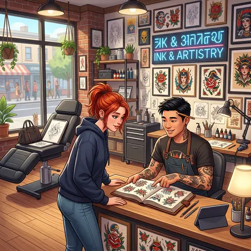 Modern Tattoo Shop Inspired by Popular Life Simulation Game