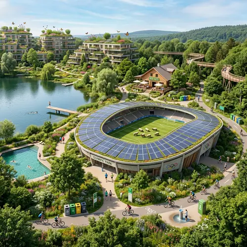Eco-Friendly Olympic Village in a Vast Park