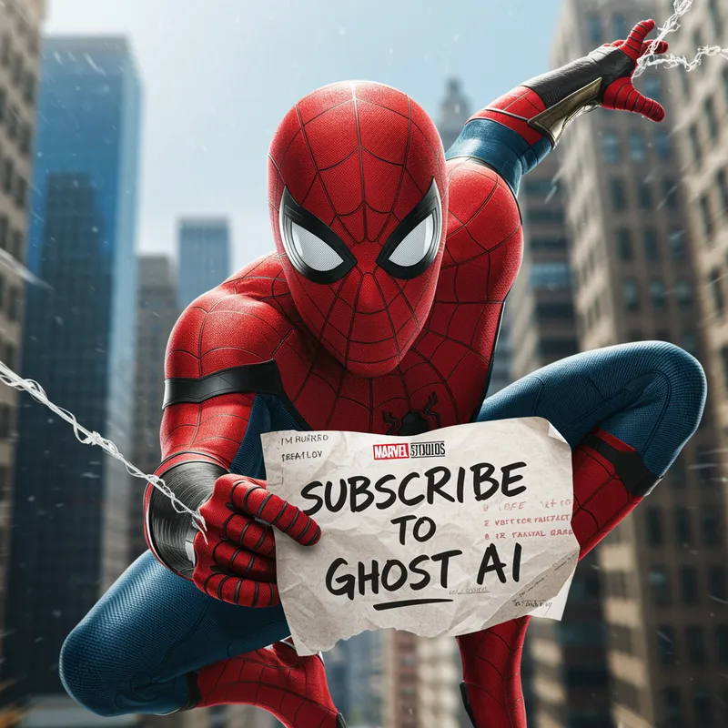 Spider-Man Mid-Swing: Subscribe to Ghost AI