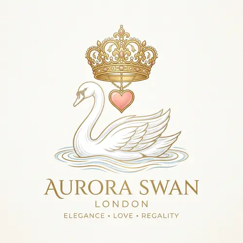 Swan Crown Heart Logo Design | Brand Identity Inspiration