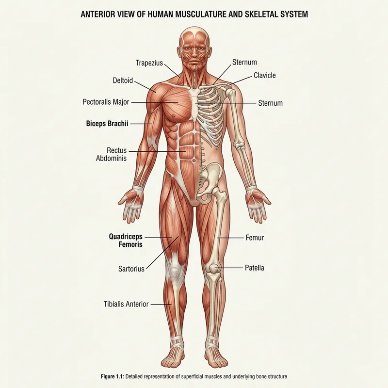 Detailed Male Anatomical Figure Illustration