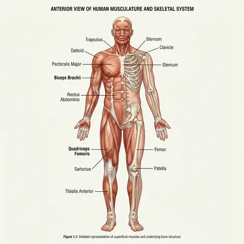 Detailed Male Anatomical Figure Illustration