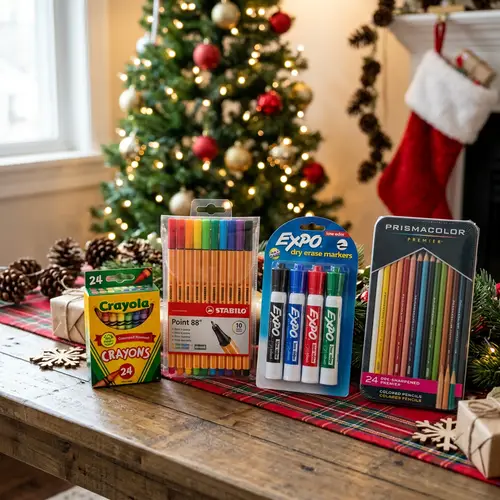 Colorful Crayons, Markers & Colored Pencils Collection for Arts & Crafts