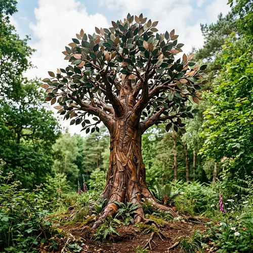 Realistic Leather Tree in Natural Environment