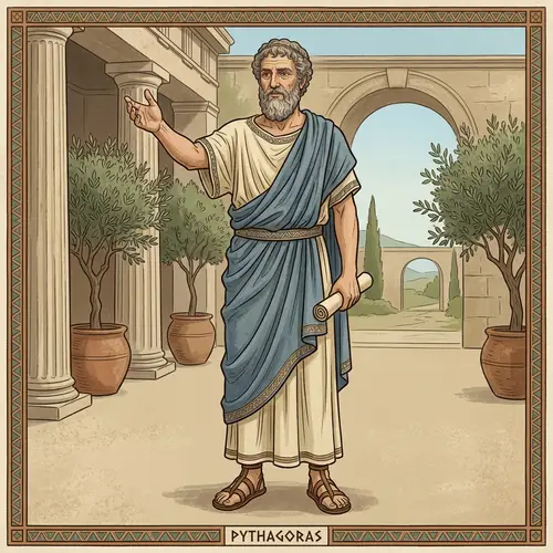 Pythagoras | Ancient Mathematician Illustration