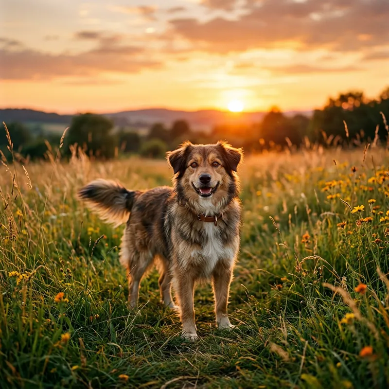 Adorable Mixed Breed Dog Drawing
