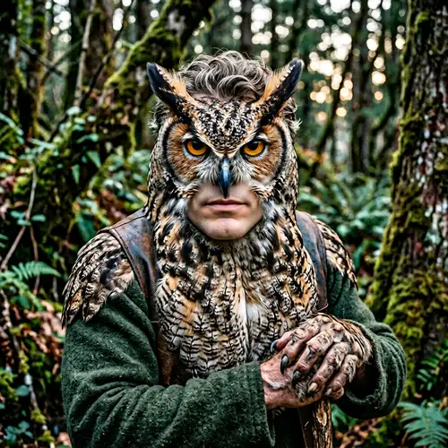 Owl Face and Goshi Kutsenko Hybrid Character