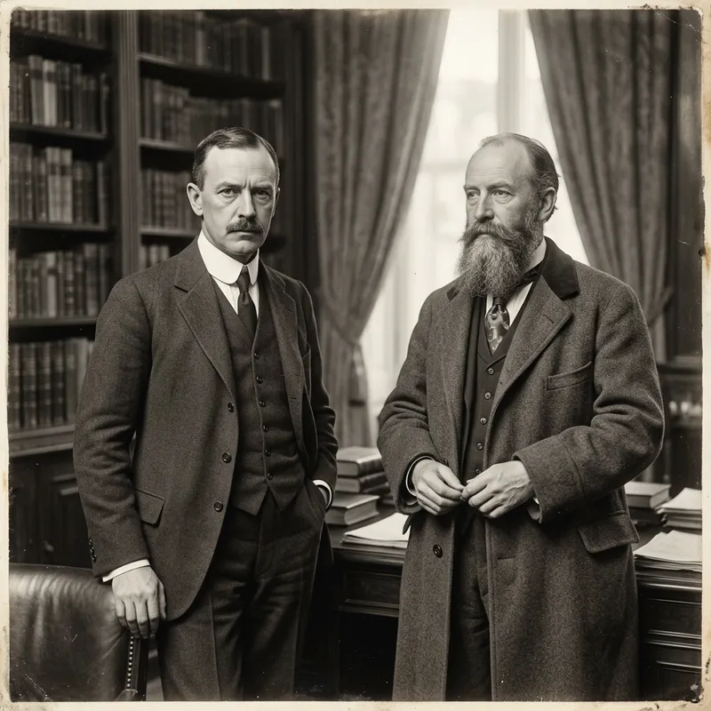Vintage Black and White Photo: Felix Dzerzhinsky and Lenin, Early 20th Century