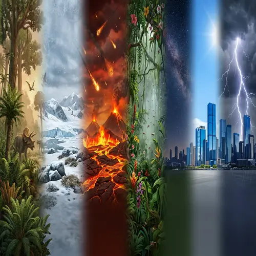 Epic Mesozoic Jungle to Tundra Landscape Art