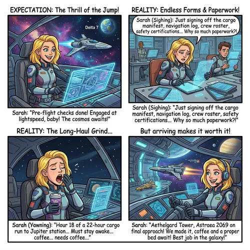 4 Panel Comic Strip: Life as a Pilot