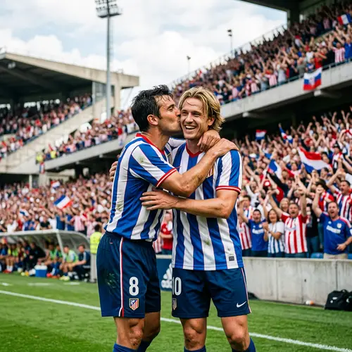 Soccer Players Celebrating Goal - Camaraderie & Joy