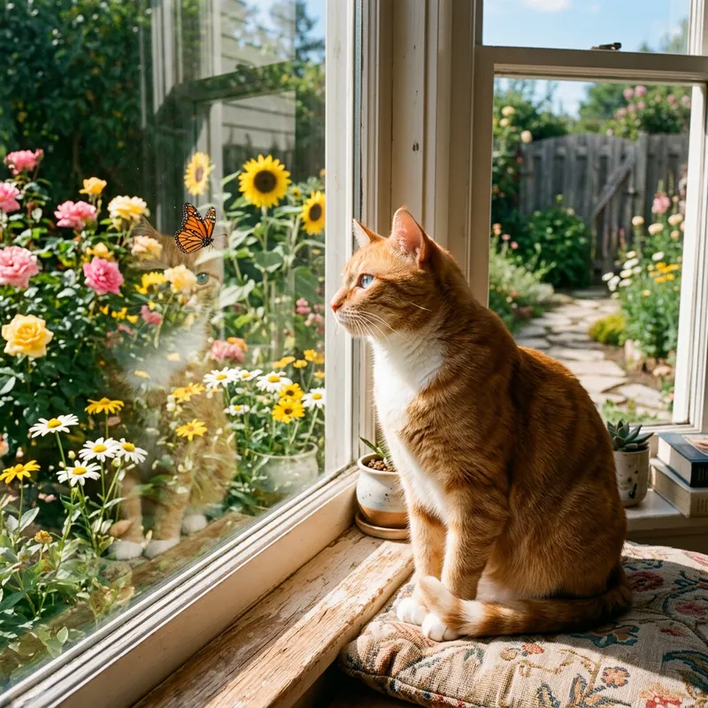 Adorable Cat Basking in the Sun | Website Name
