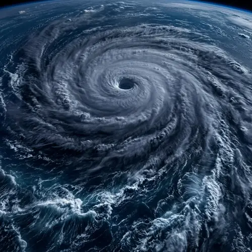 Intense Typhoon from Bird's Eye View - Massive Power Displayed