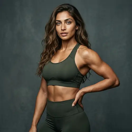Elegant South Asian Fitness Model Photography