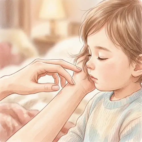 Gentle Touch on Skin Illustration