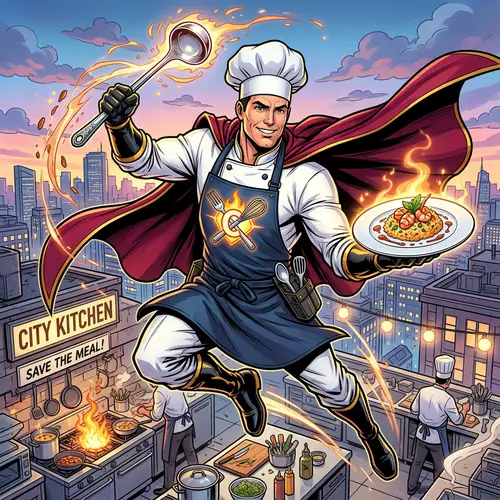 Superhero Chef: Culinary Hero with Superpowers