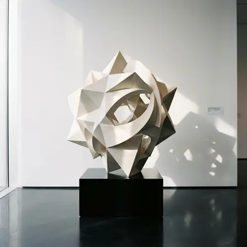 Intricate Geometric Model in 3D: Sharp Angles, Smooth Curves