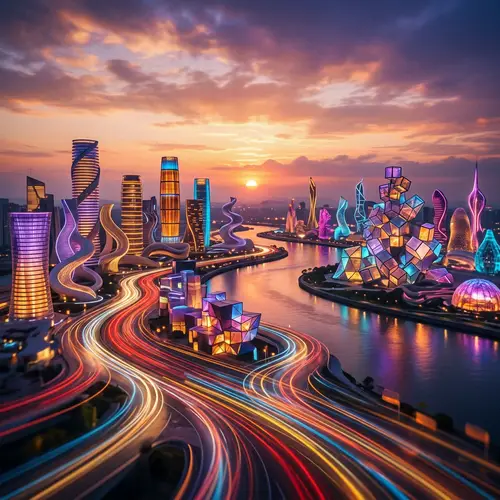 Abstract Cityscape Art | Unique Architectural Interpretations