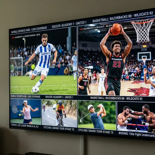 Diverse Sports Content: Soccer, Basketball, Tennis & More