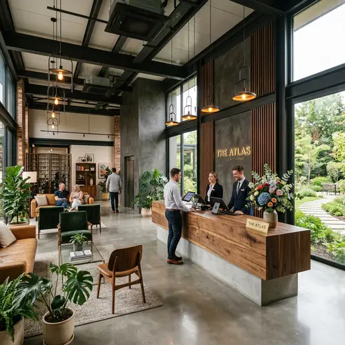 Sleek and Modern Restaurant and Hotel Reception Design