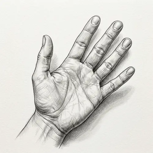 Realistic Pencil Sketch of a Human Hand