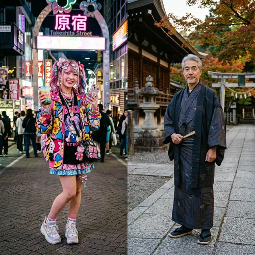 Modern vs Traditional Aesthetics in Japan: Harajuku Fashion vs Kimono Style