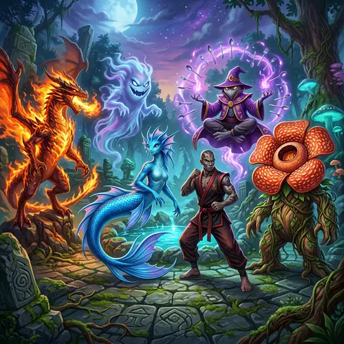 Imaginary Pokemon Team Featuring Charizard, Gengar, Vaporeon & More