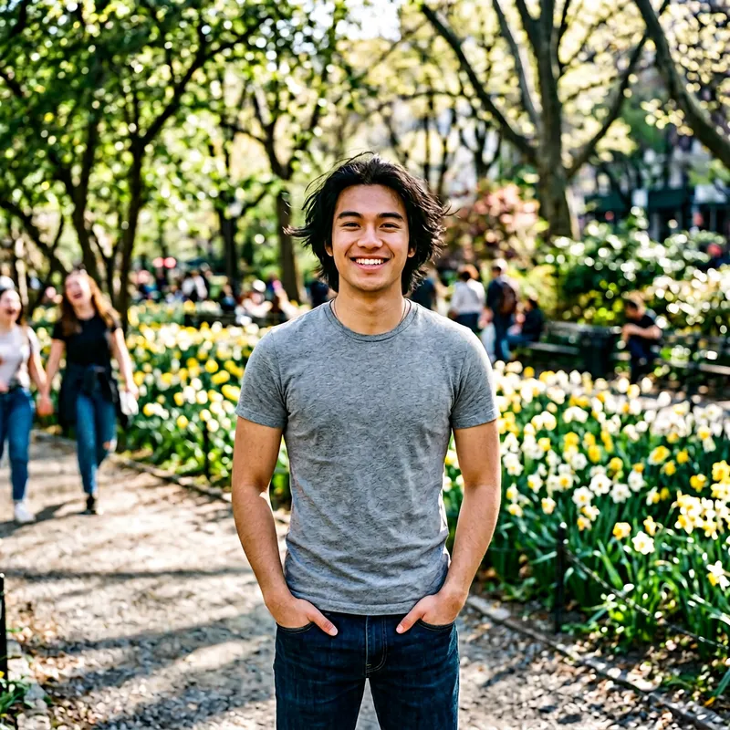 Urban Park Portrait of a Young Model Urban Park Portrait of a Young Model