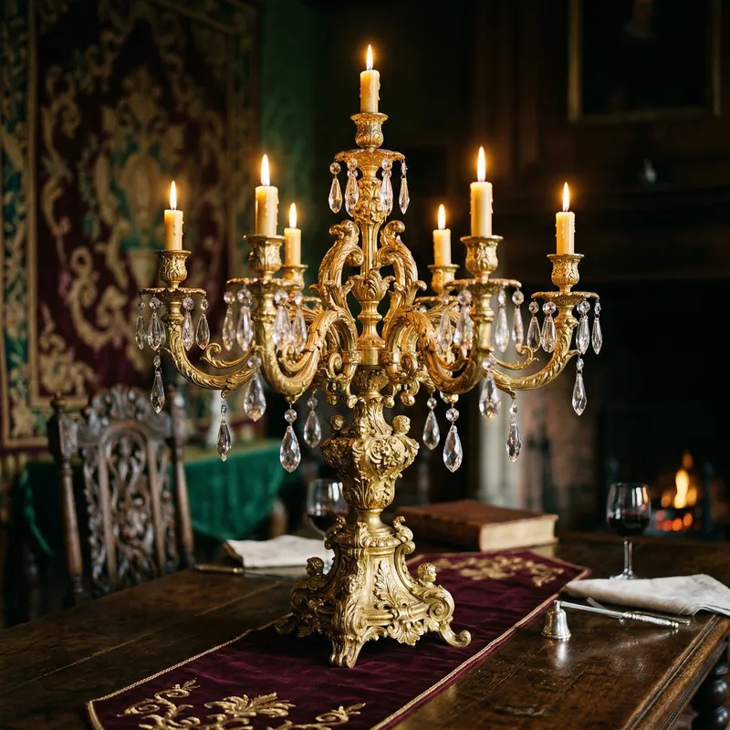 Opulent Baroque Candelabrum for Luxurious Décor