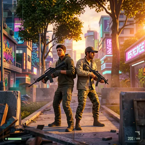 4K First-Person Shooter Video Game Inspired HD Image