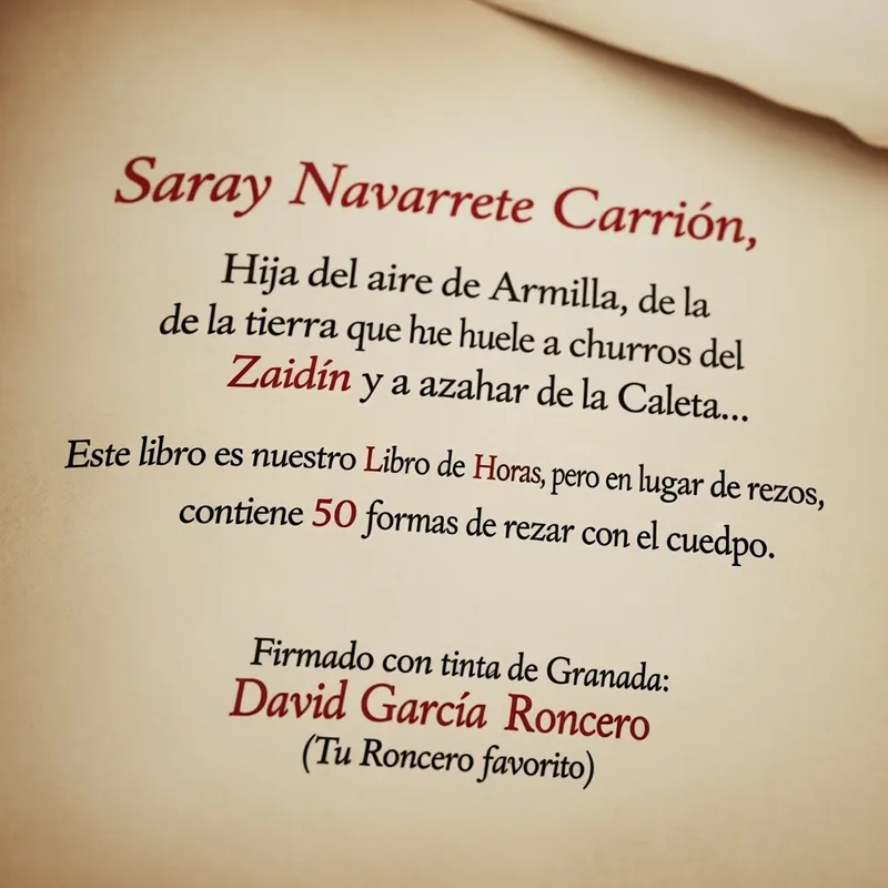 Dedicatoria de David García Roncero