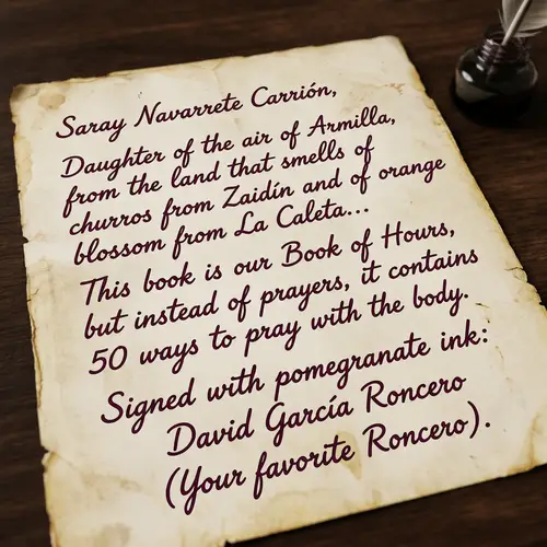 Dedicatoria de David García Roncero
