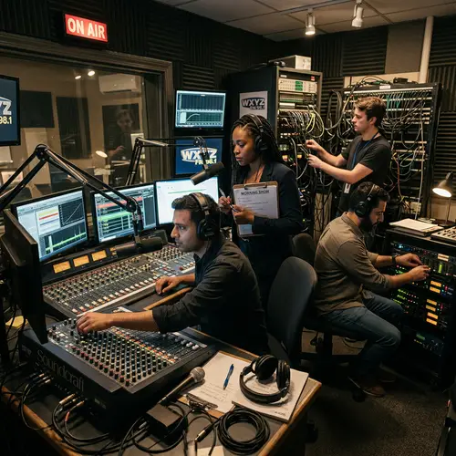 Behind the Scenes of a Radio Show: Consoles, Microphones, and Interactions