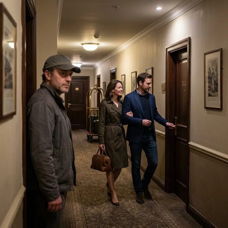 Cuckold Husband Sees Wife with Lover at Hotel