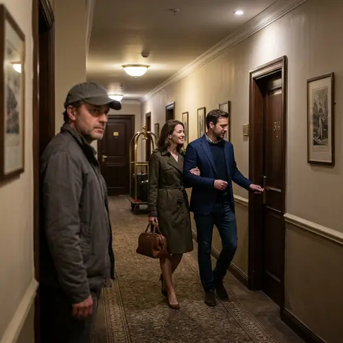 Cuckold Husband Sees Wife with Lover at Hotel