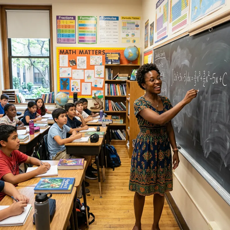 Inspiring Classroom with Dedicated Teacher