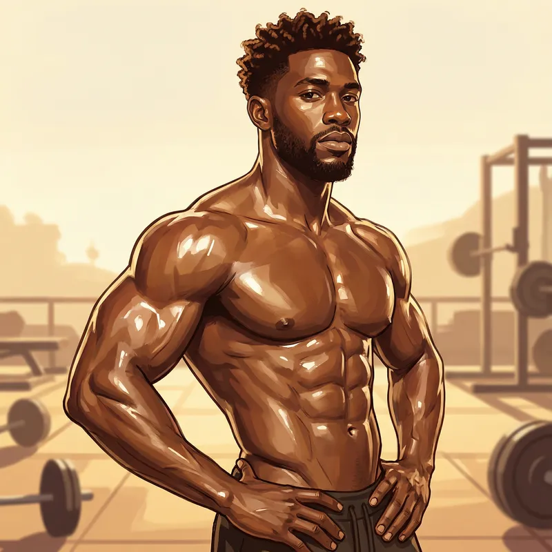 Oiled Muscular Man – Fitness & Confidence Oiled Muscular Man – Fitness & Confidence