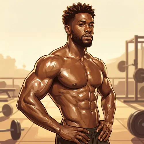 Oiled Muscular Man – Fitness & Confidence