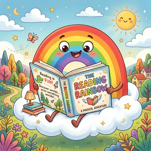 Reading Rainbow: Fun with Cartoon Rainbow Character
