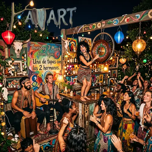 Bohemian Style Garden Bar Gathering with Live Music