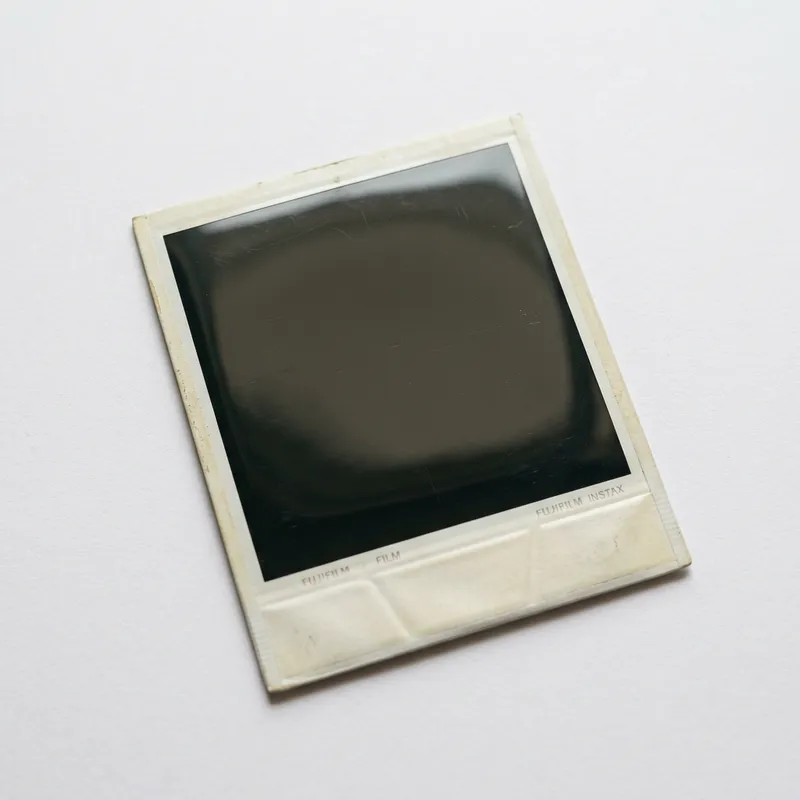 Polaroid Photo on White Background
