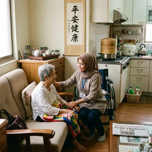 Indonesian Female Caregiver in Taiwan: Cultural Home Care Scenes