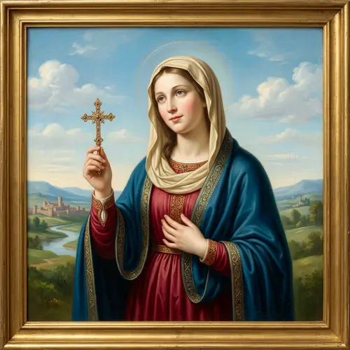 Elegant Portrait of Mary in Renaissance Style