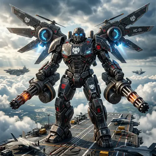 Armored S.H.I.E.L.D. Helicopter Transformer Autobot
