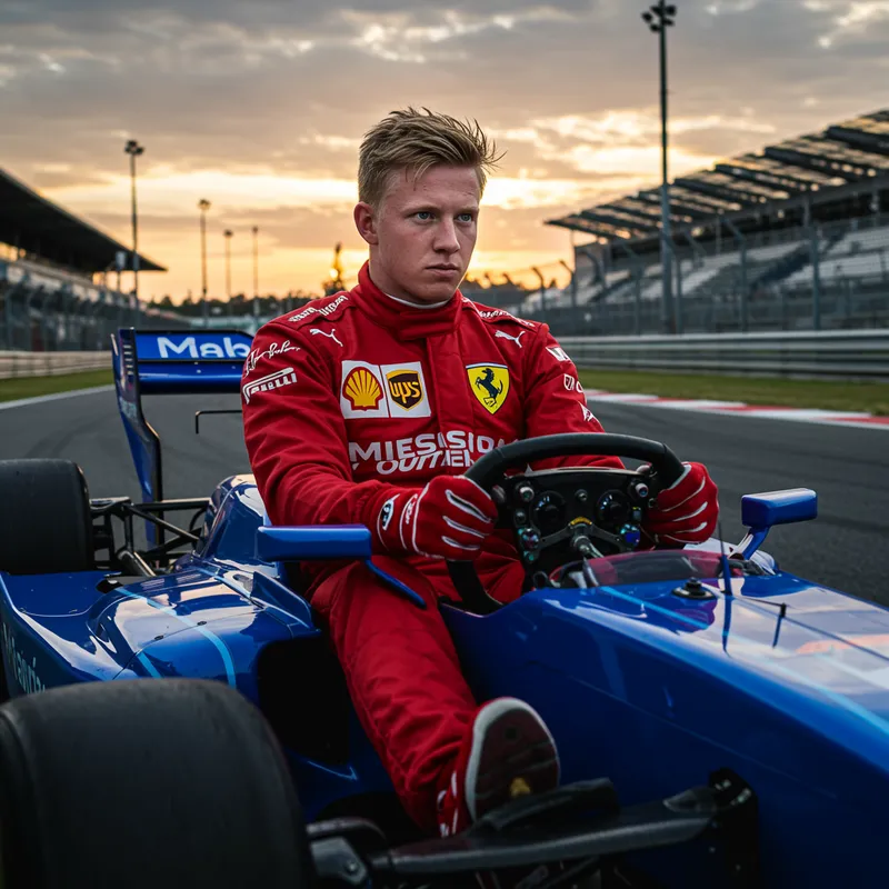 Dynamic Mario Kart Scene with F1 Driver