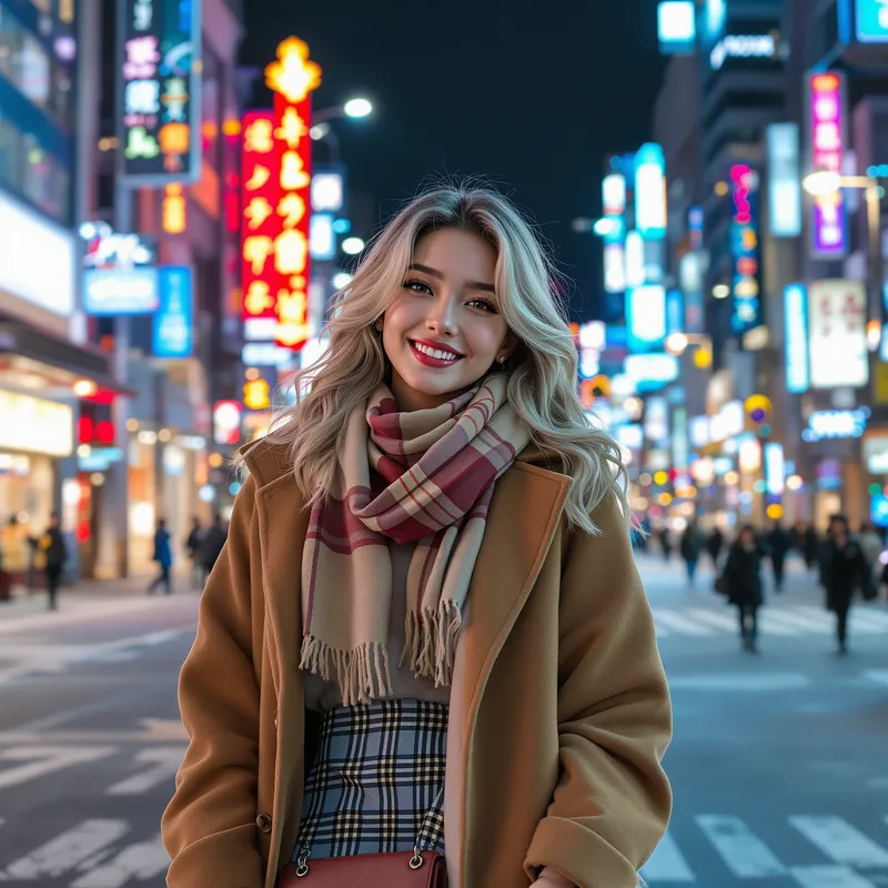 Trendy Winter Fashion: Hyper-Realistic Portrait Trendy Winter Fashion: Hyper-Realistic Portrait