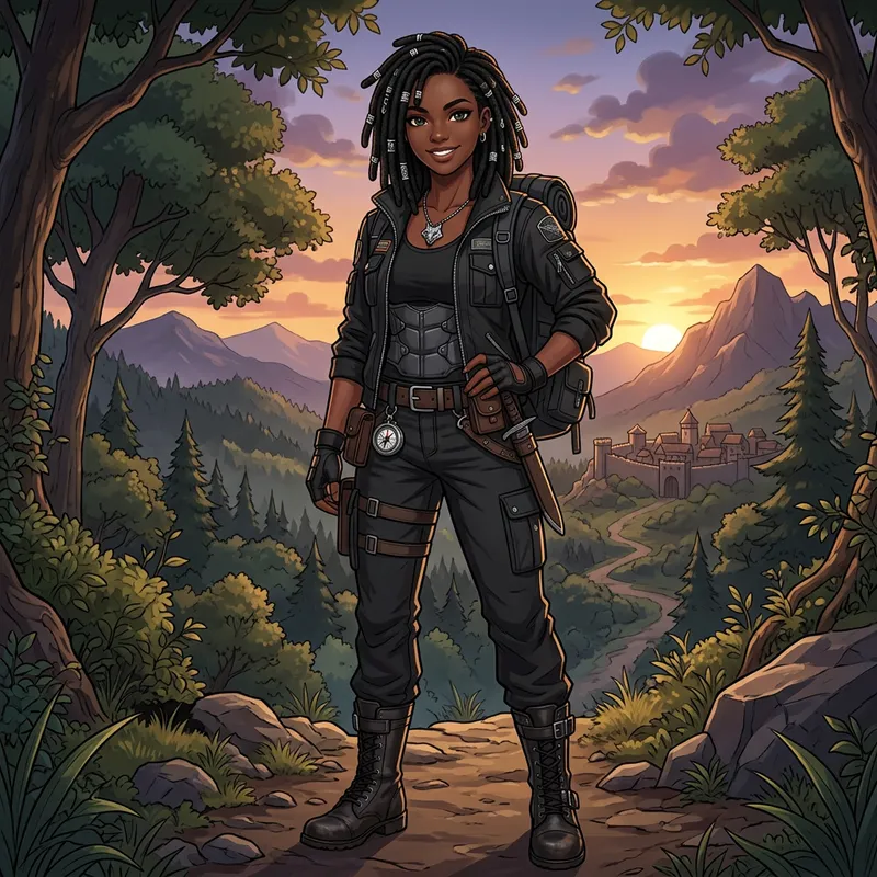 Bold Black Tomboy Anime Character Design Bold Black Tomboy Anime Character Design