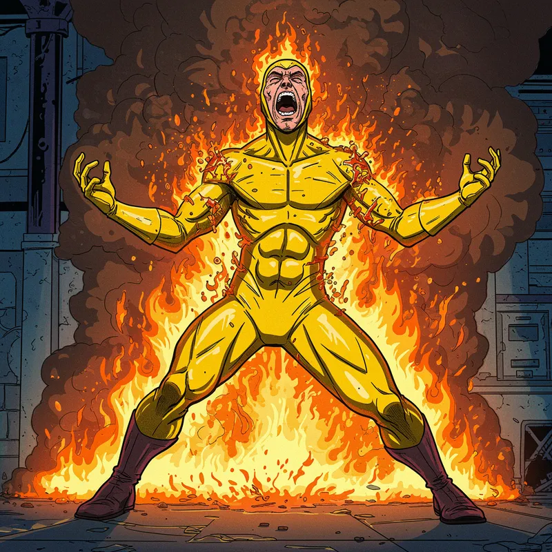 Vibrant Comic Book Villain Character Art