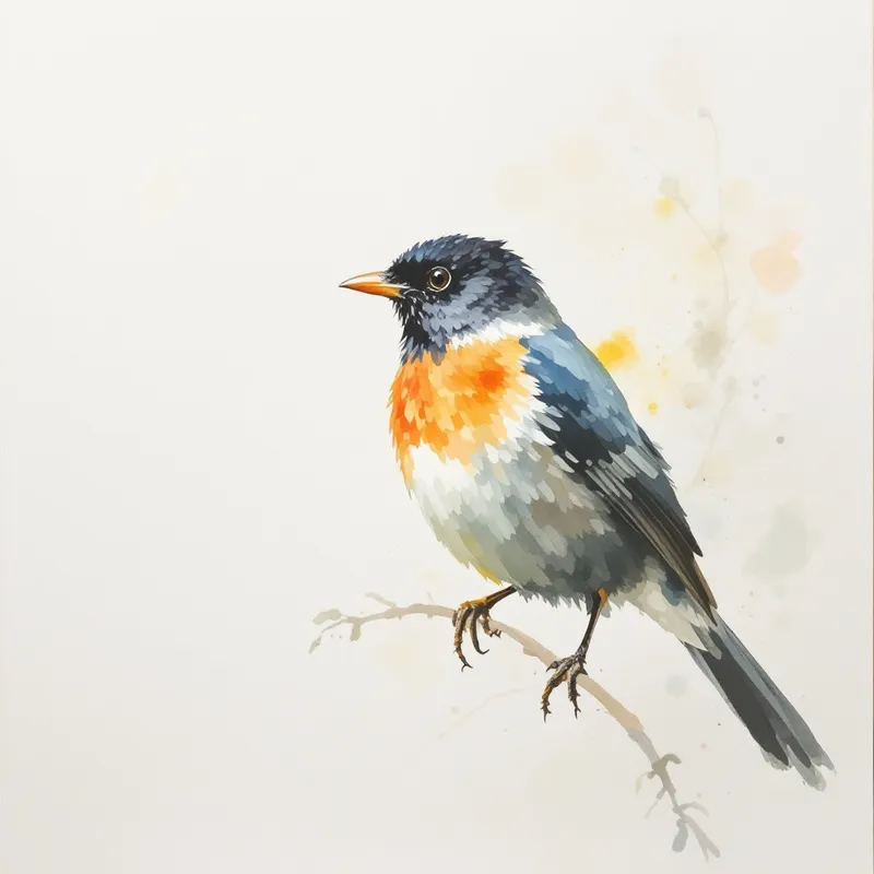 Amsel in Aquarell - Beautiful Watercolor Art