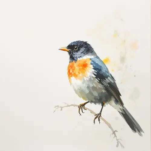 Amsel in Aquarell - Beautiful Watercolor Art